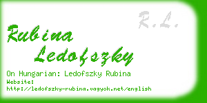 rubina ledofszky business card